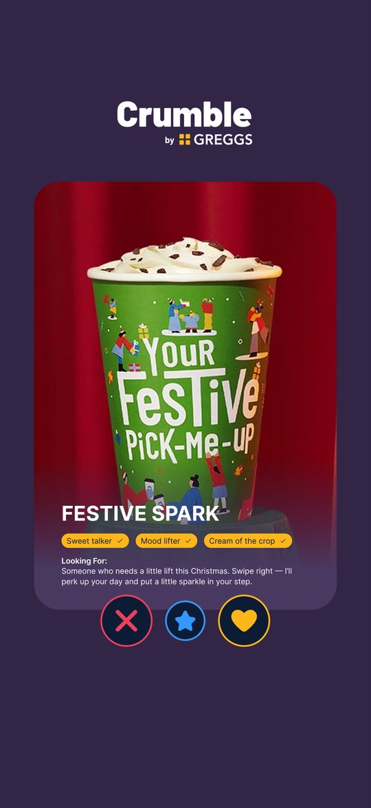 Animatic frame: Festive Spark profile card