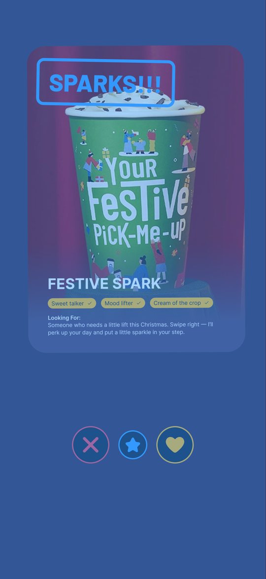 Animatic frame: “Sparks!!!” match on Festive Spark