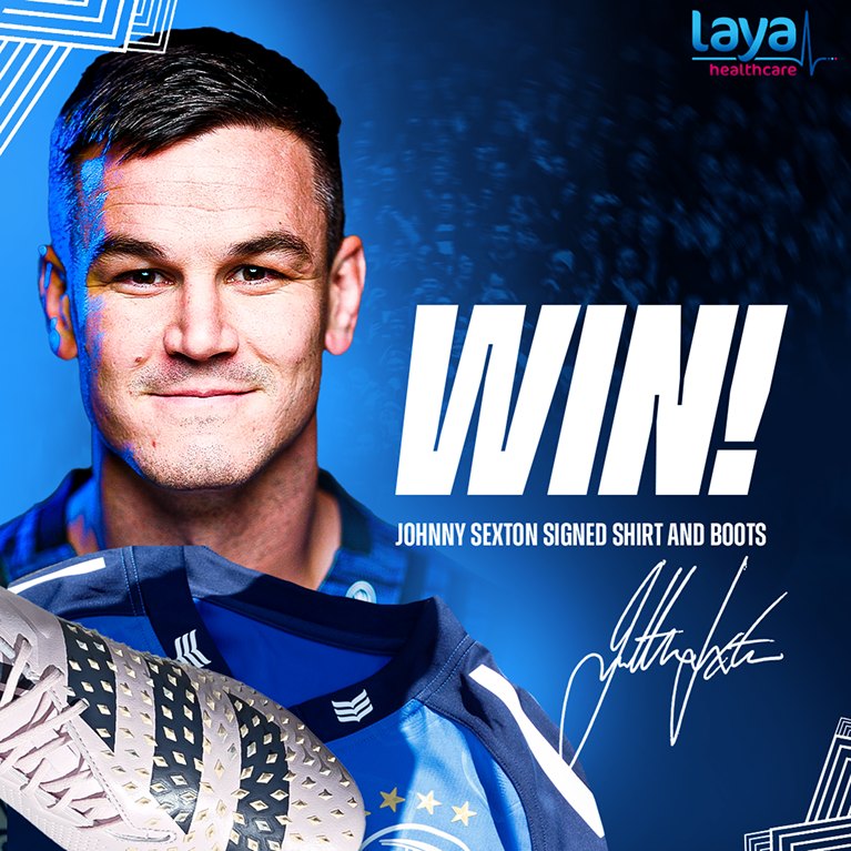 Laya Healthcare competition graphic: win a Johnny Sexton signed shirt and boots