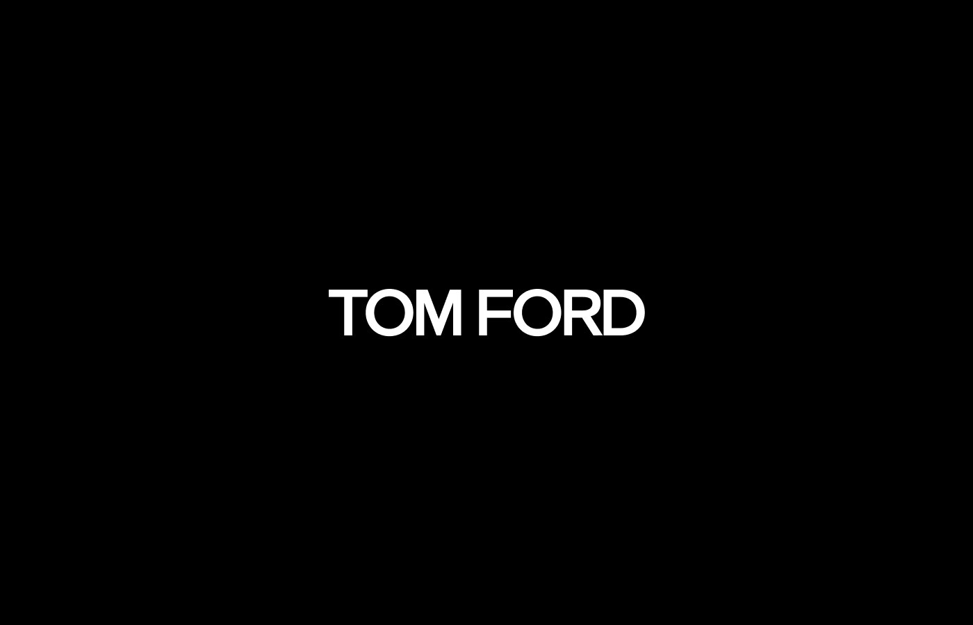 Tom Ford wordmark on black